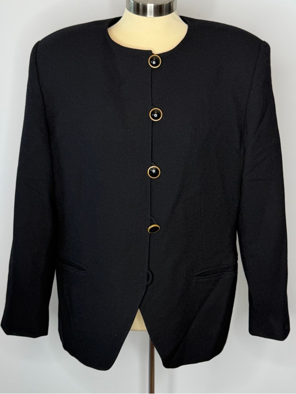 Lord & Taylor Vintage Pure Wool Black Blazer